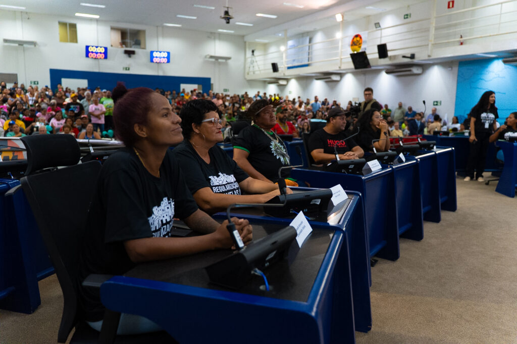 Lideranças tiveram oportunidade de fala. Foto: Pedro Roque