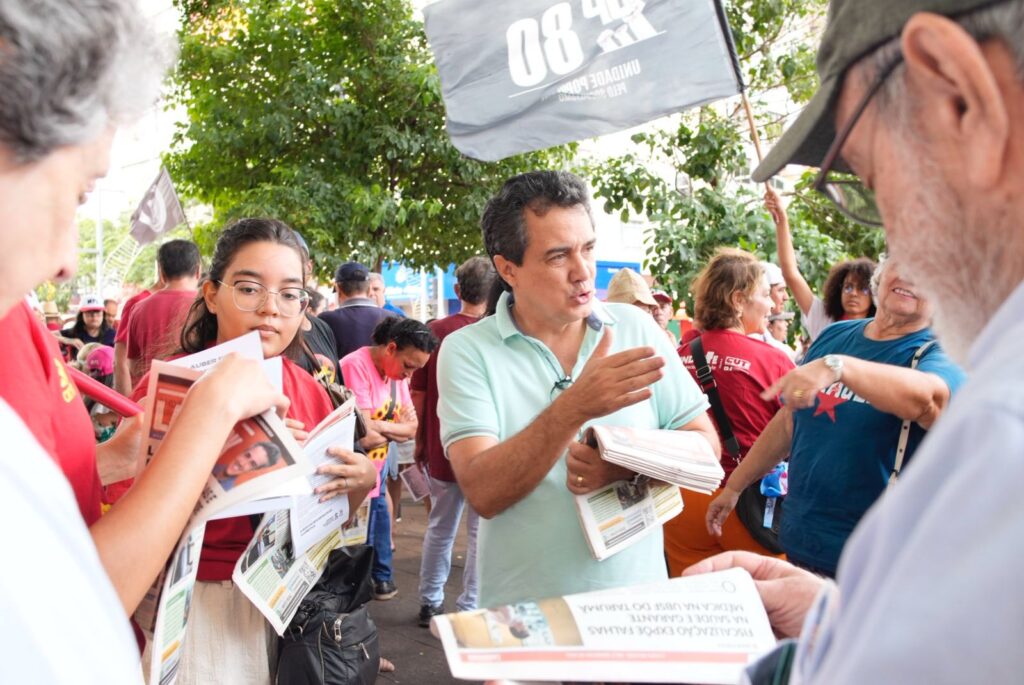 Landmark no domingo, durante ato contra anistia e redução de pena para golpistas. Foto: Pedro Roque