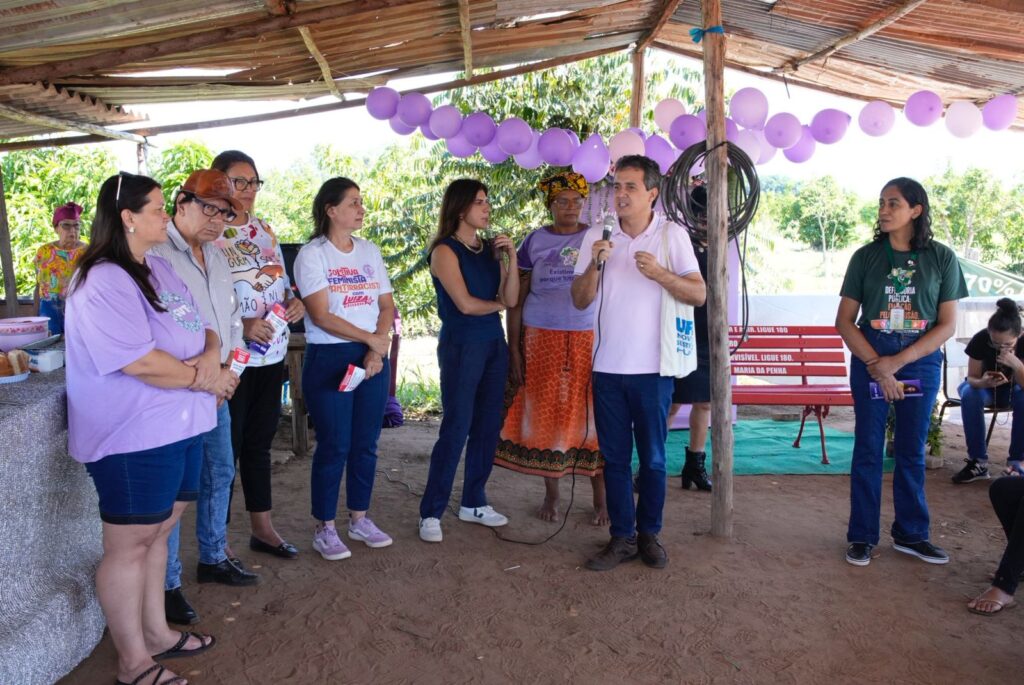 Vereador durante evento realizado domingo. Foto: Pedro Roque