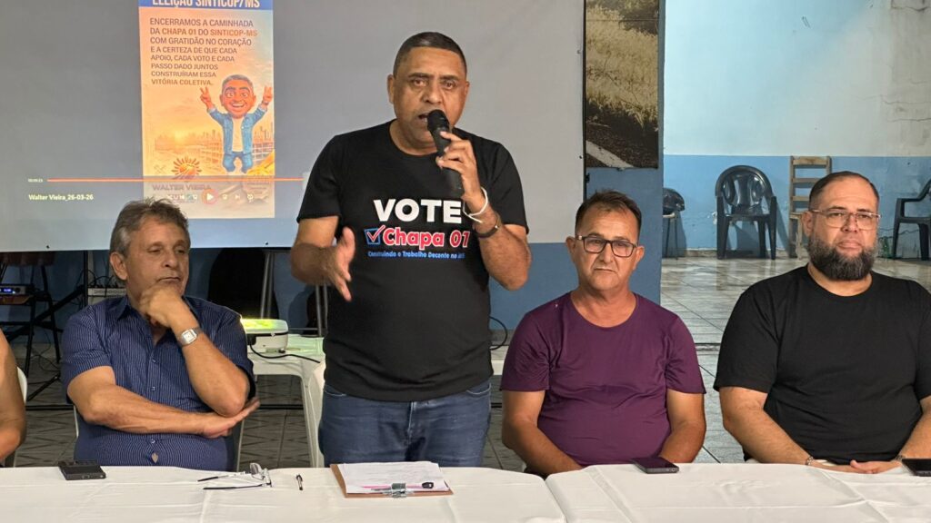 Walter fala com a categoria durante posse. Foto: Pedro Roque