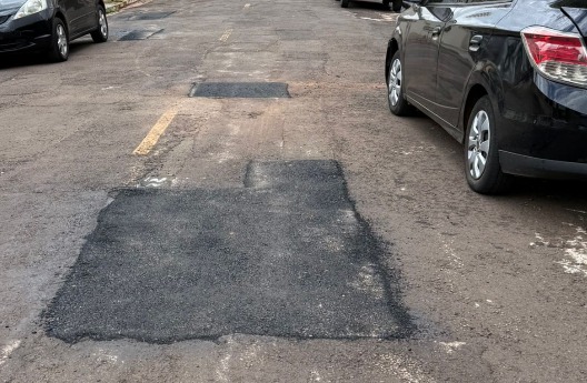 Tapa-buracos realizado na Rua Odila Cabral Tavares. Foto: Assessoria
