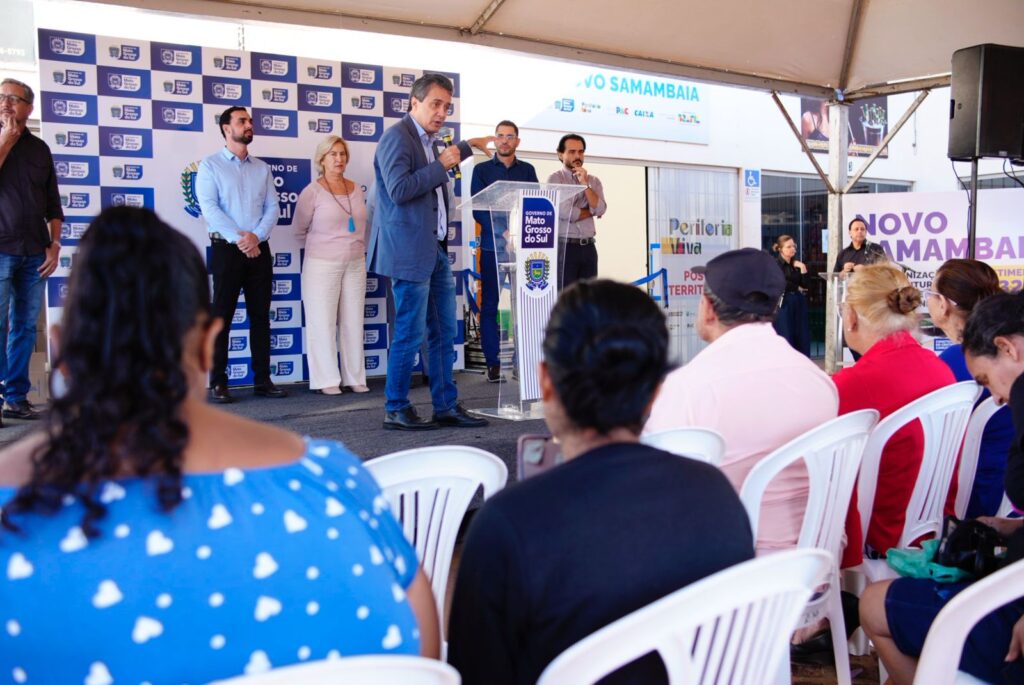Durante lançamento do Periferia Viva, o vereador Landmark Rios destacou a importância dos investimentos do Governo Federal, Governo do Estado e Prefeitura. Foto: Pedro Roque